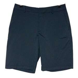 Under Armour Shorts Mens 32 Gray Pinstripe Performance Golf Stretch 10" Inseam